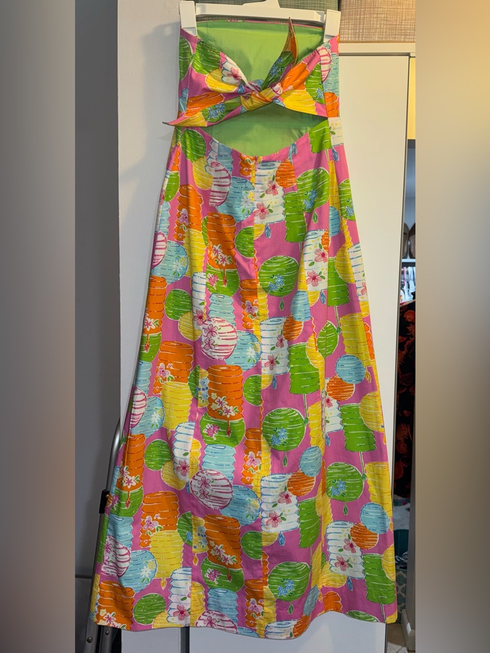 Vintage Lilly Pulitzer strapless dress size 4 Chinese Lantern Pattern - Picture 5 of 14